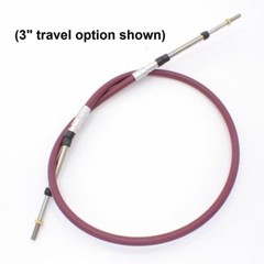 6 Series Push-Pull Cable, Clamp Hubs, 5/16-24 Rods, (choose travel option)
