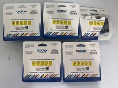 Genuine Brother (5) TZe-2312PK Black on White 1/2 Inch (10 Tapes- Open Box)