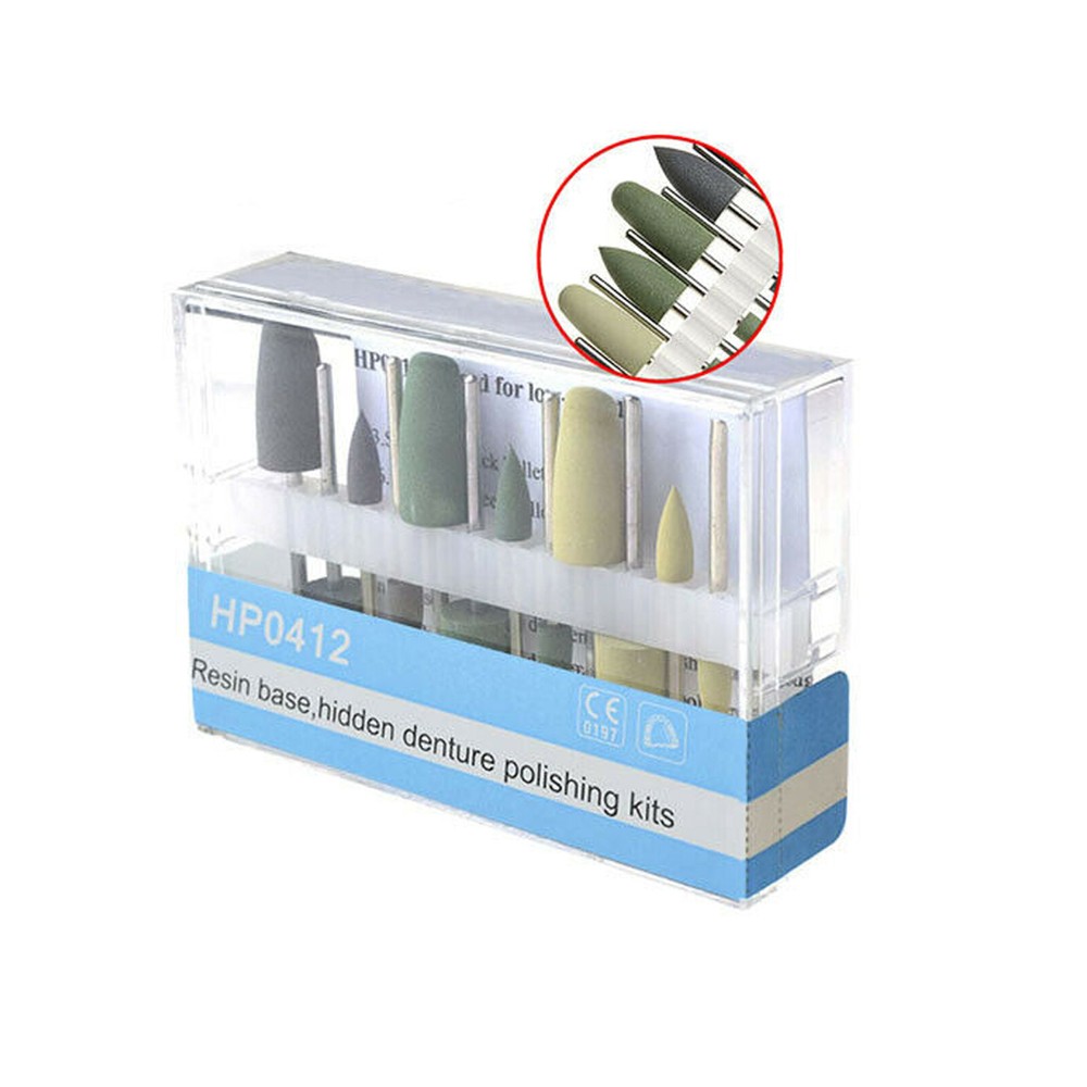 Dental Silicone Resin Base Acrylic Polishing Bur Drill Alloy Diamond Polisher