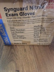 Synguard Exam Gloves–Lot of 10(100-Count) Boxes–See Description