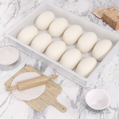 Idotry Pizza Dough Proofing Box Tray Stackable Commercial Bread Trays, 4-Packs