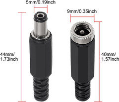20 Pairs (40PCS) DC Socket 5.5Mm X 2.1Mm Female DC Barrel