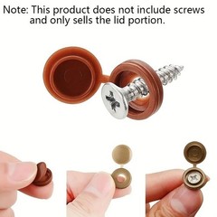 50PCS Plastic Screw Cover Caps Hinged Snap Bolt Nut Protective Furniture Covers