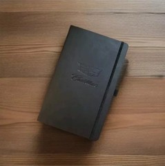 CADILLAC Notebook Journal Debossed Logo GM Notepad Hard Cover Vegan Italy Made