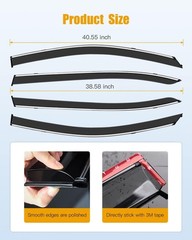 2013-2017 Honda Accord Sedan Polycarbonate Chrome Window Visors 4pc Set