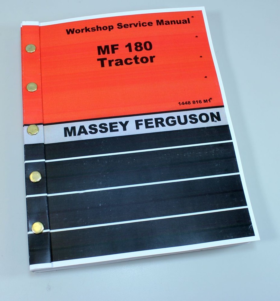 Massey Ferguson 180 Tractor Service Repair Shop Manual Technical Workshop Mf180