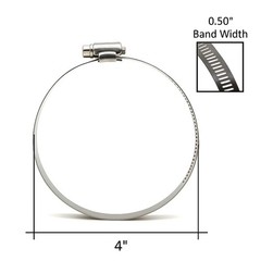 Big Horn 11742PK 4 Inch Hose Clamp Flat Style For Dust Collection Rep Jet JW1022