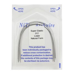 100pcs Dental Ortho Arch Wire Natural Niti Stainless S Round Rectangular Ovoid