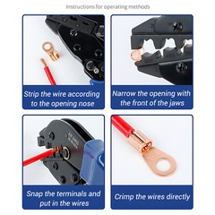 Open Cable Lugs Copper Ring Terminal Electrical Wire Crimp Connectors OT 3-1000A