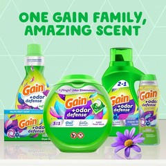 Gain + Odor Defense Liquid Laundry Detergent, Super Fresh Blast Scent, 107 Loads