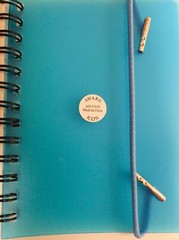 United Service Ass. ICON Mini Spiral Notebook 3 1/2”x 4 3/4” Blue Plastic Cover