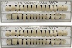 56 Pcs False Teeth Fake 2 Sets Synthetic Resin Dental Tooth, 22 A2