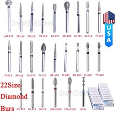 AZDENT Dental Diamond FG Burs High Speed Handpiece Bur Super Coarse Drill 20Size