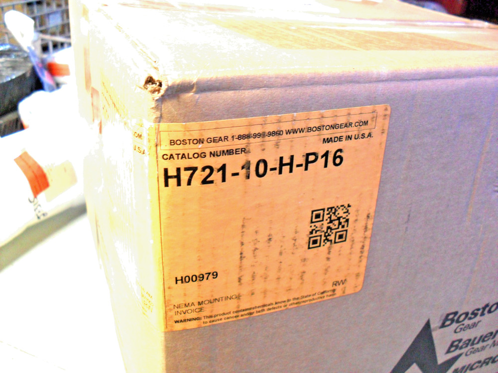 Boston Gear – H721-10-H-P16 700 Series worm gear speed FACTORY SEALED BOX