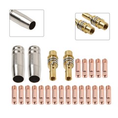 24pcs MB 15AK MIG Welding Gun Kit 030/035Contact Tip Nozzle Diffuser