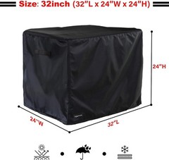 Outdoor Generator Cover 32x24x24 Inches, 600D Heavy-Duty Oxford Fabric, Dustp…