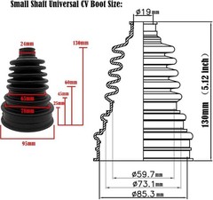 Universal Fit CV Joint Boots – Flexible Silicone for Quick Install, 2 Pack