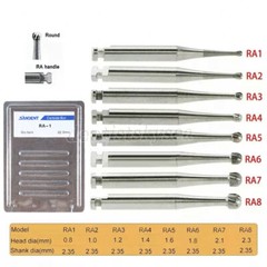 5-100 Dental Carbide Round Burs Surgical Length Latch Burs Low Speed RA 2 4 6