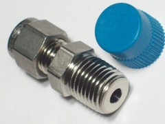 1-Swagelok Stainless Steel Connector Fitting, 1/4″ Tube x 1/4″ M NPT, SS-400-1-4