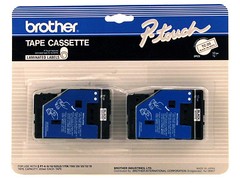 New Brother TC20 Black on White Tape 1/2″ P-touch, Ptouch TC-20