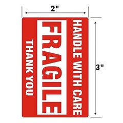 2 Rolls 3″x5″ Fragile Stickers Handle With Care Warning Mailing Shipping Labels