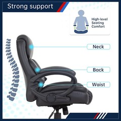 Big and Tall Office Chair 400lbs Wide Seat Ergonomic Desk Chair with Lumbar Arms