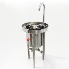 55lbs/25kg Commercial Rice Washer Pressure Type Stainless with Flow Water
