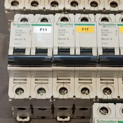 Lot of 29 Schneider Multi-9 Breakers C 60 – D20A, D10A, D25A, D2A, D6A, D4A, C2A