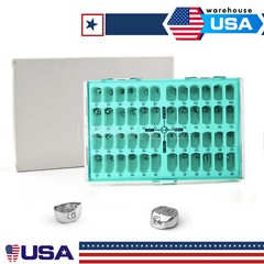 48 ASSORTED PRIMARY MOLAR STAINLESS STEEL CROWNS – COMPLETE KIT