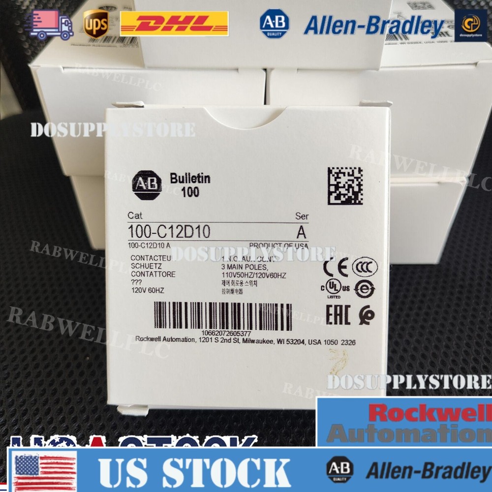 New AB 100-C12D10 /A MCS-C IEC Contactor 12A 110V 50Hz/120V 60Hz USA