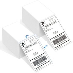 Fanfold 4″ x 6″ Direct Thermal Shipping Labels Perforated Compatible Zebra Elton