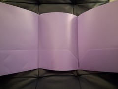 3 Pocket Folder Lavender Color, Plastic, 9.5 X 11