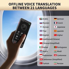 AI Language Translator Device, 2026 Upgraded VORMOR No WiFi Black