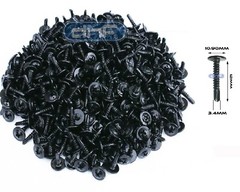 #8 Black Wafer Head TekPointed Metal Screws 1/2″ 3/4″ 1″ Phillips Truss Head USA