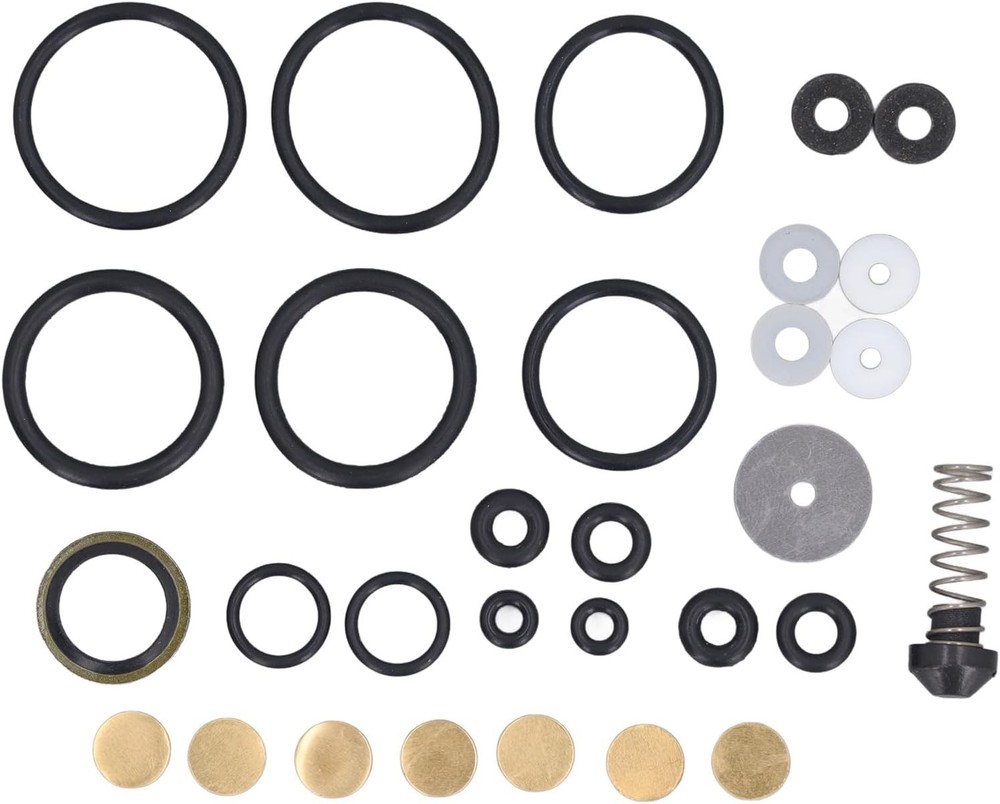 30mpa PCP Air Compressor Repair Kit, Metal PVC Sealing Ring Set High Black