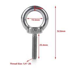 5 Pieces Lifting Ring Eye Bolt Anti-Rust 304 Stainless Steel 1/4 – 20 X 1