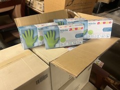 Case of 20 Boxes 1st Choice 1UH0066NX 6 Mil Latex Free Green Nitrile Gloves XL