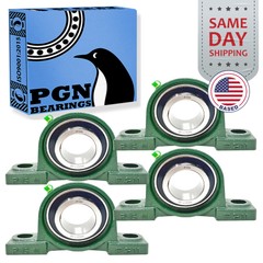 (4) UCP211-32 Solid Base Pillow Block Bearing 2″ Bore Self Aligning 2 Bolt