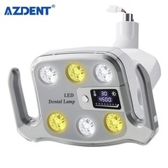 Dental 6 LED Lamp Oral Light Lamp For Unit Chair with LCD Display 3Yellow+3White