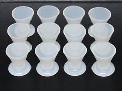 DENTAL LAB FLEXIBLE SILICONE DAPPEN DISH MIXING BOWL CUP 12ml No.3 – 12pc/Bag