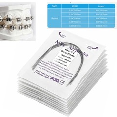 10pcs/pack Dental Ortho Elastic Niti Arch Wire Round Natural Form Bracket Braces