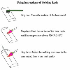 50PCS Aluminum Brazing Solution Welding Flux-Cored Rods Low Temperature Wire