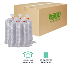 Eco-Products EP-FLCS Plastic Cold Cup Sip Lids 9, 12 – 24 oz Clear (1000/CT) New