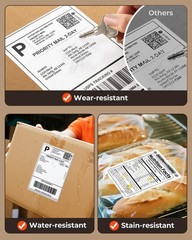 4×6 Thermal Printer Labels, Commercial Grade, 220 Sheets/Stack | 4″x6″ Fanfol…