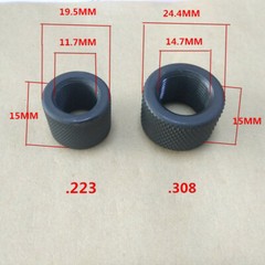 Ruger 1022 10-22 Muzzle Brake Adapter 1/2-28 & 5/8-24 Thread Combo TPI .223 .308