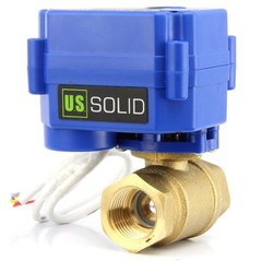 U.S. Solid 1″ NPT Motorized Ball Valve 9V 12V 24V AC/DC 3-Wire Brass