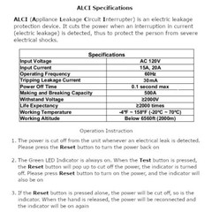 24″ 6 Outlets Hardwired Power Strip with ALCI, HG206W
