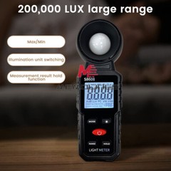 S8608 LCD Light Meter Digital Illuminance Meter Luxmeter Photometer 200000Lux