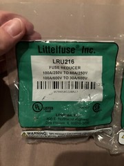 Lot Of 3 LITTELFUSE LRU616 FUSE REDUCERS 100A To 60A 250V Or 100A To 30A 600V
