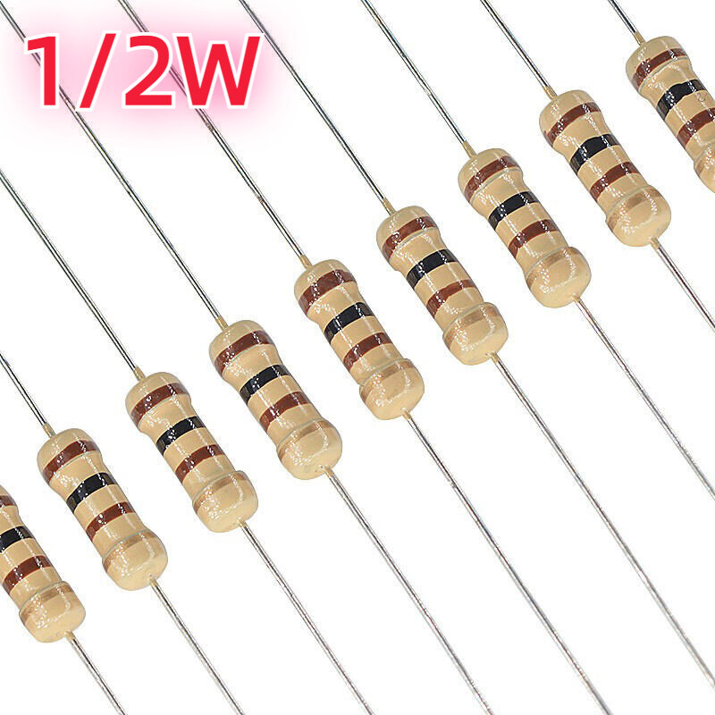 10pcs 1/2W 5% Carbon Film Resistors Choose From 100 Values 0.5W Ship from US